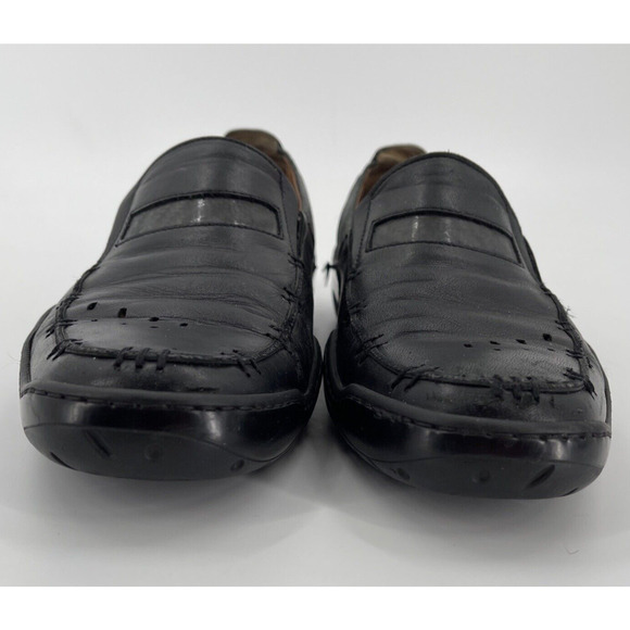 Michael Toschi Mach 8284 Leather Driving Shoes Mens 9 No Insoles Black Italy - Picture 2 of 10